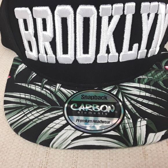 Brooklyn Hat Snapback Embroidered Hawaiian Carbon - Picture 3 of 6